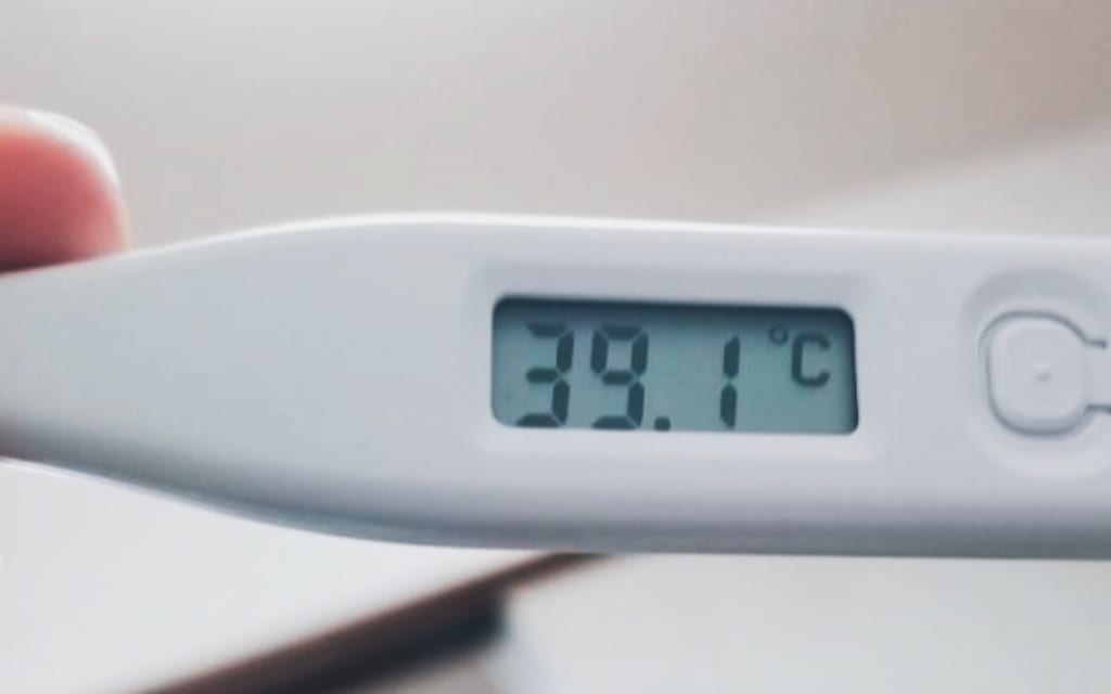 インフルエンザ流行　体温計
