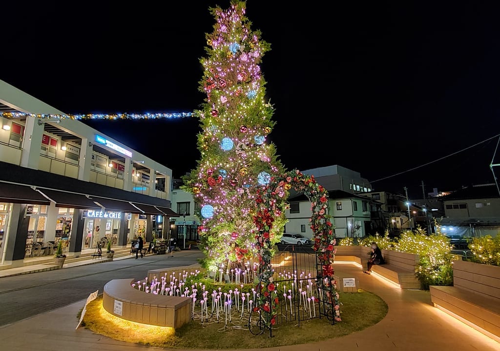 あびこショッピングプラザのクリスマスイルミネーション