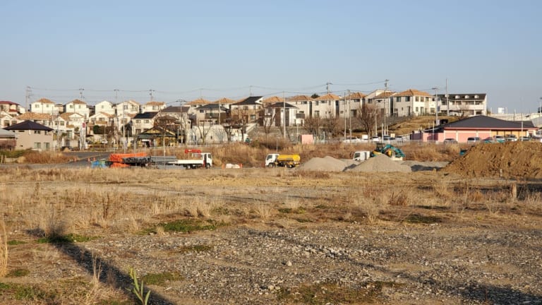 国道６号線沿いの我孫子住宅公園跡地