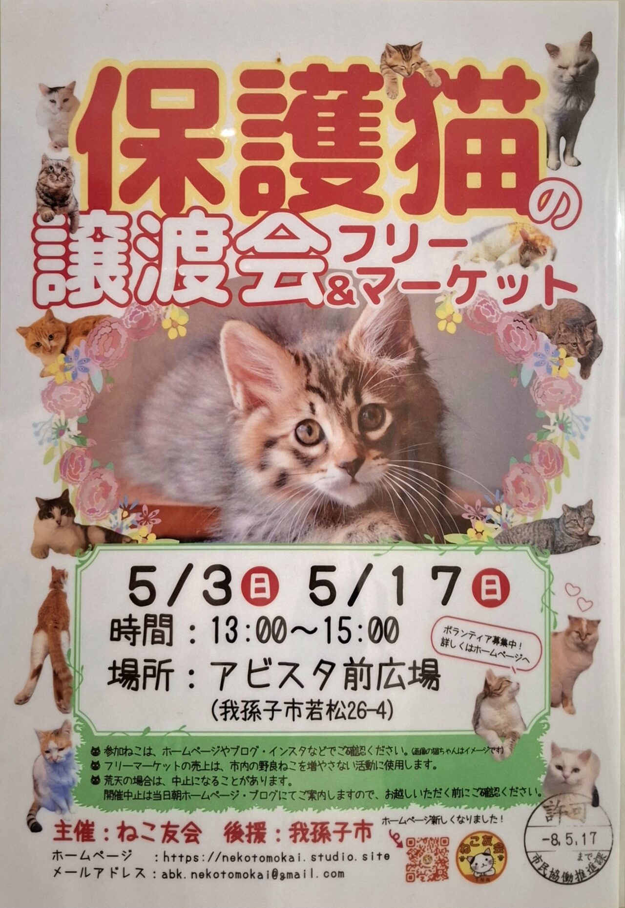 保護猫の譲渡会&フリーマーケット