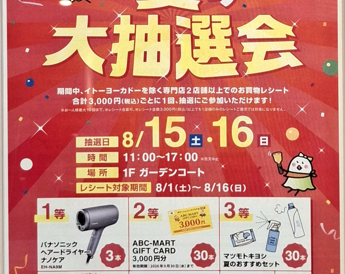 あびこショッピングプラザの大抽選会