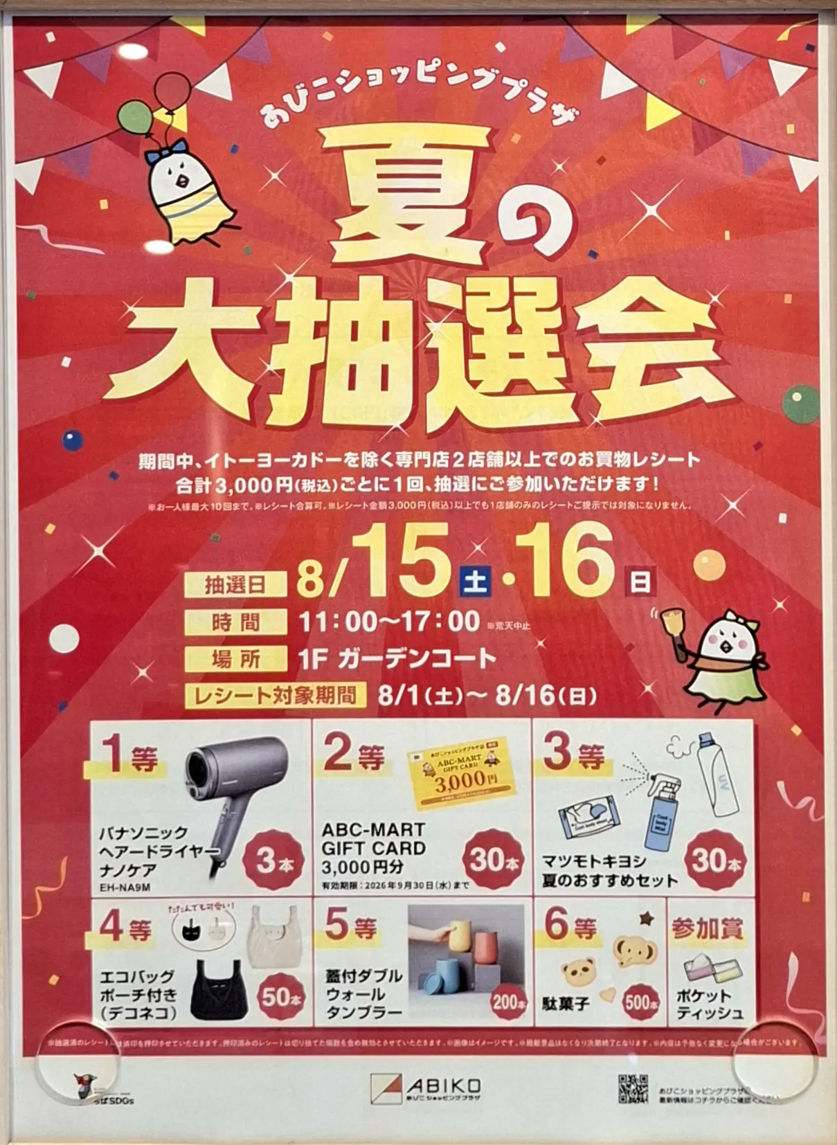 あびこショッピングプラザの大抽選会