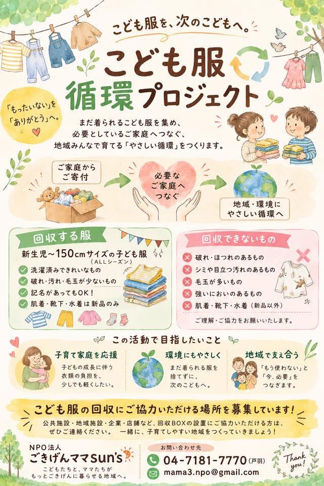 子ども服循環プロジェクトの仕組み・コンセプト案内
